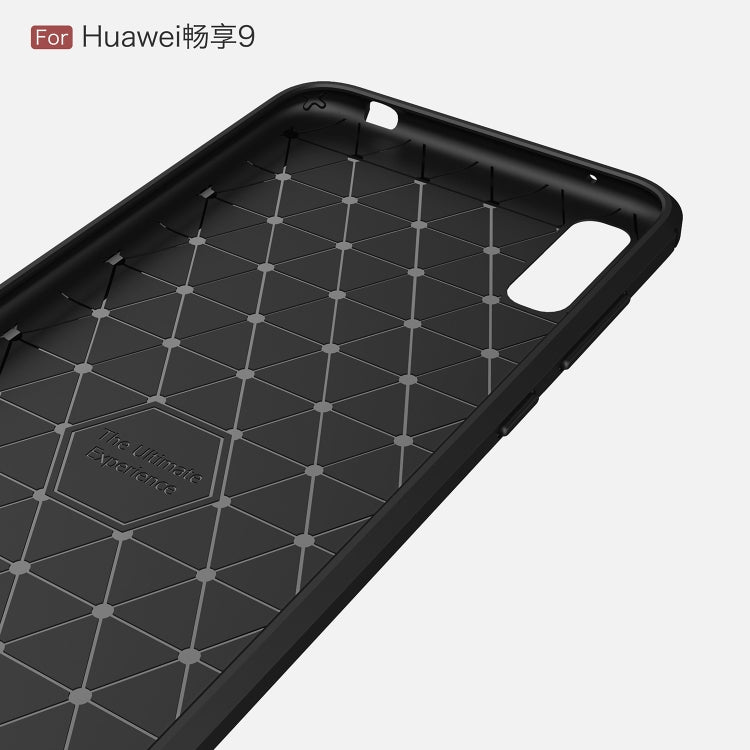 Brushed Texture Carbon Fiber Shockproof TPU Case for Huawei Enjoy 9, For Huawei Enjoy 9