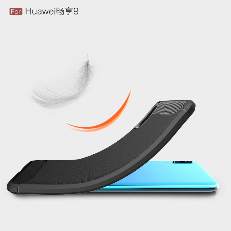 Brushed Texture Carbon Fiber Shockproof TPU Case for Huawei Enjoy 9, For Huawei Enjoy 9
