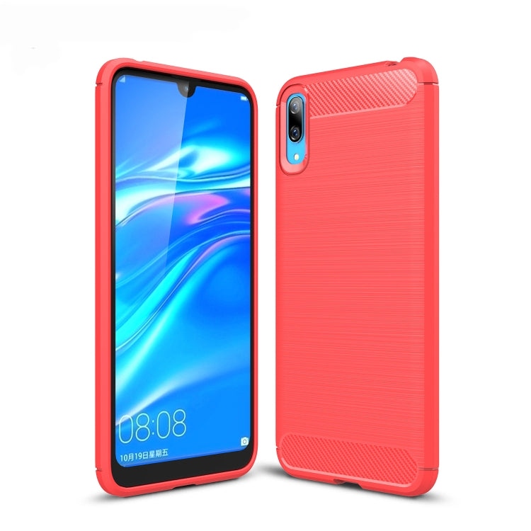 Brushed Texture Carbon Fiber Shockproof TPU Case for Huawei Enjoy 9, For Huawei Enjoy 9