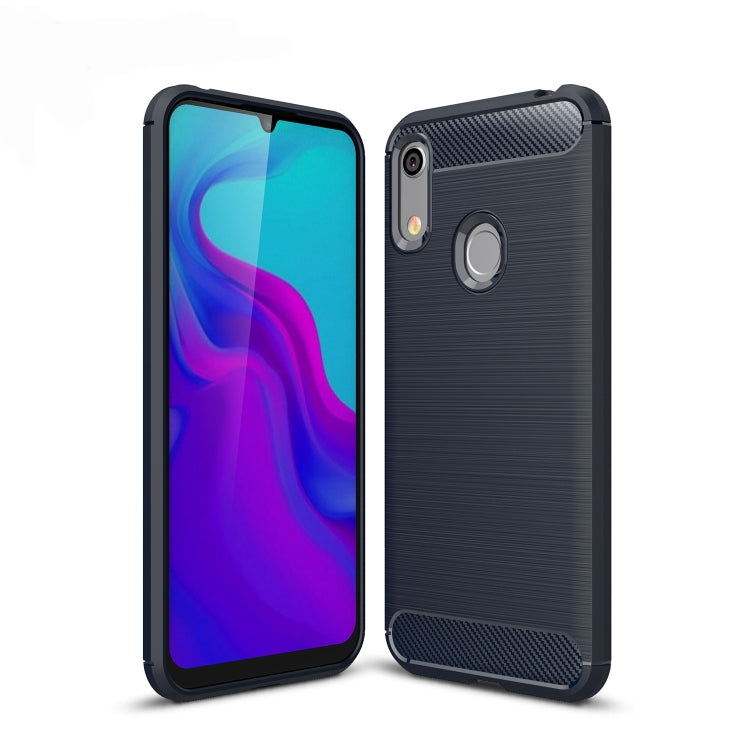 Brushed Texture Carbon Fiber Shockproof TPU Case for Huawei Honor 8A, For Honor 8A, For Huawei Honor 8A