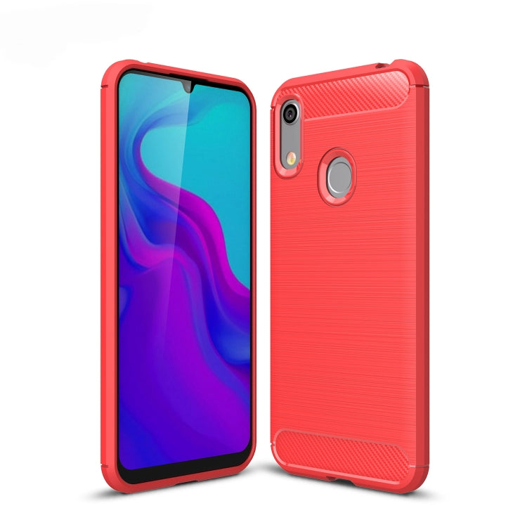 Brushed Texture Carbon Fiber Shockproof TPU Case for Huawei Honor 8A, For Honor 8A, For Huawei Honor 8A