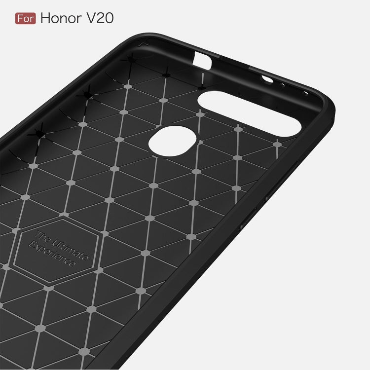 Brushed Texture Carbon Fiber Shockproof TPU Case for Huawei Honor View 20, For Honor View 20, For Huawei Honor View 20