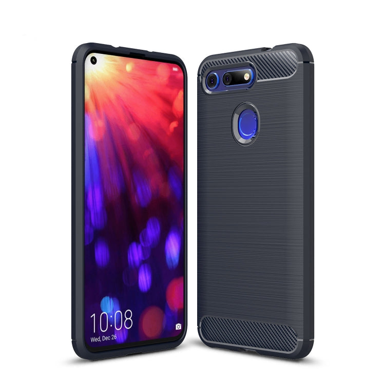 Brushed Texture Carbon Fiber Shockproof TPU Case for Huawei Honor View 20, For Honor View 20, For Huawei Honor View 20