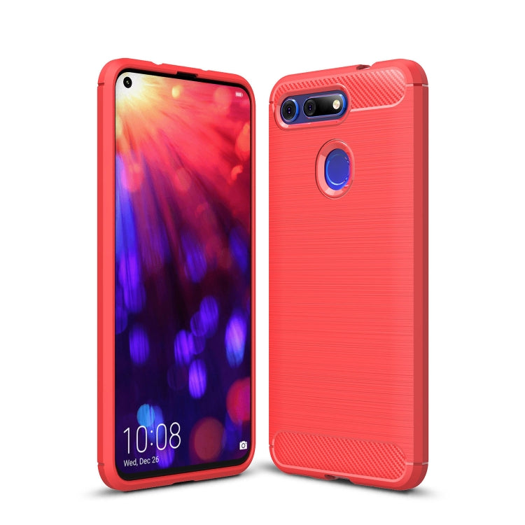 Brushed Texture Carbon Fiber Shockproof TPU Case for Huawei Honor View 20, For Honor View 20, For Huawei Honor View 20