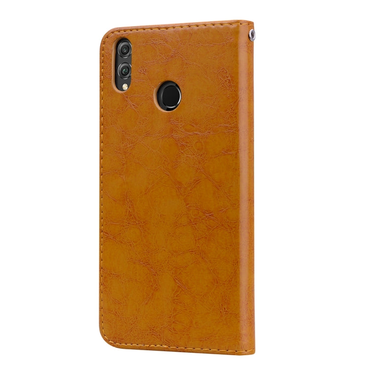 Business Style Oil Wax Texture Horizontal Flip Leather Case for Huawei Honor 8X, with Holder & Card Slots & Wallet, For Huawei Honor 8X