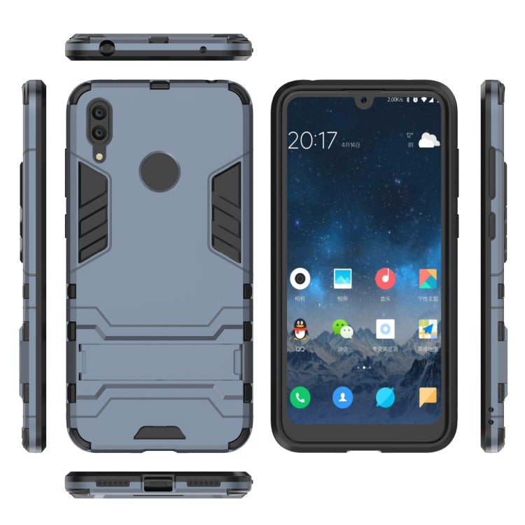 Shockproof PC + TPU Case for Huawei Y7(2019), with Holder, For Huawei Y7(2019)