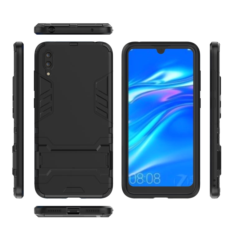 Shockproof PC + TPU Case for Huawei Enjoy 9, with Holder, For Huawei Enjoy 9
