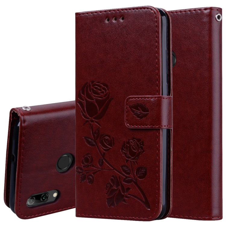 Rose Embossed Horizontal Flip PU Leather Case for Huawei P Smart 2019, with Holder & Card Slots & Wallet, For Huawei P Smart 2019