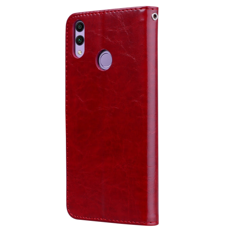 Business Style Oil Wax Texture Horizontal Flip Leather Case for Huawei Honor 8C, with Holder & Card Slots & Wallet, For Huawei Honor 8C