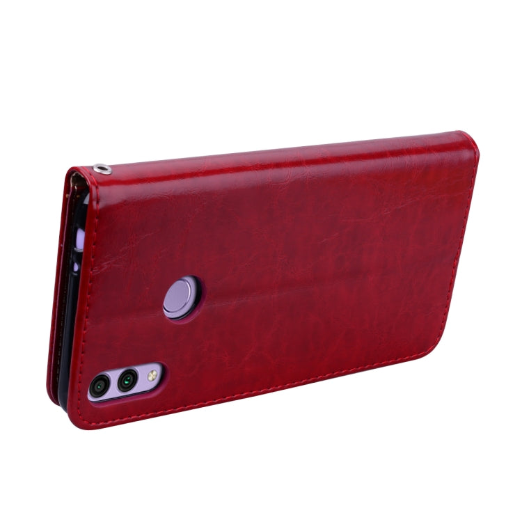 Business Style Oil Wax Texture Horizontal Flip Leather Case for Huawei Honor 8C, with Holder & Card Slots & Wallet, For Huawei Honor 8C