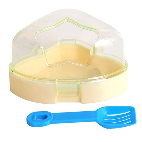 Pet Five-pointed Star Hamster Bathroom Small Pets Bathing Basin Detachable Ventilation Pet Bath Tubs, Random Color Delivery, Star Hamster Bathroom