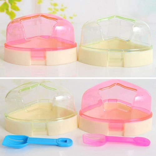 Pet Five-pointed Star Hamster Bathroom Small Pets Bathing Basin Detachable Ventilation Pet Bath Tubs, Random Color Delivery, Star Hamster Bathroom
