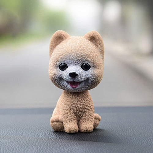 Shaking Head Dog Car Ornaments Resins Lovely Cartoon Dog New Year Gifts with Double-sided Adhesive Tape, Brown Teddy Cartoon Dog, Yellow Teddy Cartoon Dog, Pomeranian Cartoon Dog, Inu Cartoon Dog, Bulldog Cartoon Dog, Husky Dog Cartoon Dog�������������...