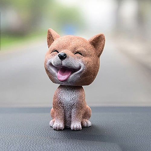 Shaking Head Dog Car Ornaments Resins Lovely Cartoon Dog New Year Gifts with Double-sided Adhesive Tape, Brown Teddy Cartoon Dog, Yellow Teddy Cartoon Dog, Pomeranian Cartoon Dog, Inu Cartoon Dog, Bulldog Cartoon Dog, Husky Dog Cartoon Dog�������������...
