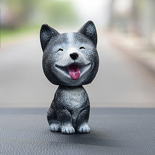Shaking Head Dog Car Ornaments Resins Lovely Cartoon Dog New Year Gifts with Double-sided Adhesive Tape, Brown Teddy Cartoon Dog, Yellow Teddy Cartoon Dog, Pomeranian Cartoon Dog, Inu Cartoon Dog, Bulldog Cartoon Dog, Husky Dog Cartoon Dog�������������...