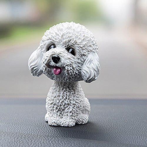 Shaking Head Dog Car Ornaments Resins Lovely Cartoon Dog New Year Gifts with Double-sided Adhesive Tape, Brown Teddy Cartoon Dog, Yellow Teddy Cartoon Dog, Pomeranian Cartoon Dog, Inu Cartoon Dog, Bulldog Cartoon Dog, Husky Dog Cartoon Dog�������������...