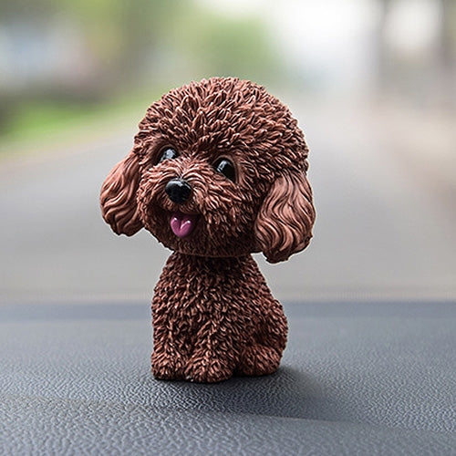 Shaking Head Dog Car Ornaments Resins Lovely Cartoon Dog New Year Gifts with Double-sided Adhesive Tape, Brown Teddy Cartoon Dog, Yellow Teddy Cartoon Dog, Pomeranian Cartoon Dog, Inu Cartoon Dog, Bulldog Cartoon Dog, Husky Dog Cartoon Dog�������������...