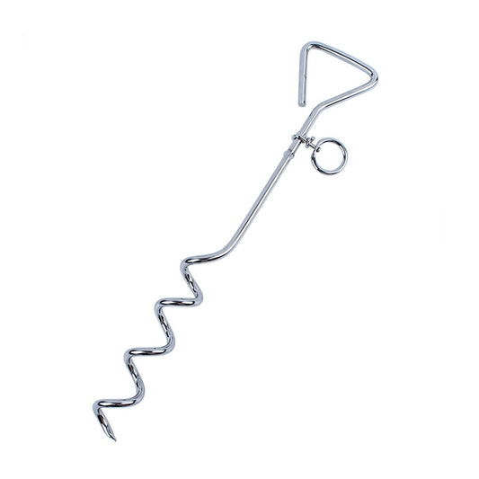 Stainless Steel Dog Spiral Tie Out 360 Degree Rotation Anti Wrap Fixed Pile Outdoor Camping Stake, Size:42cm*8mm
