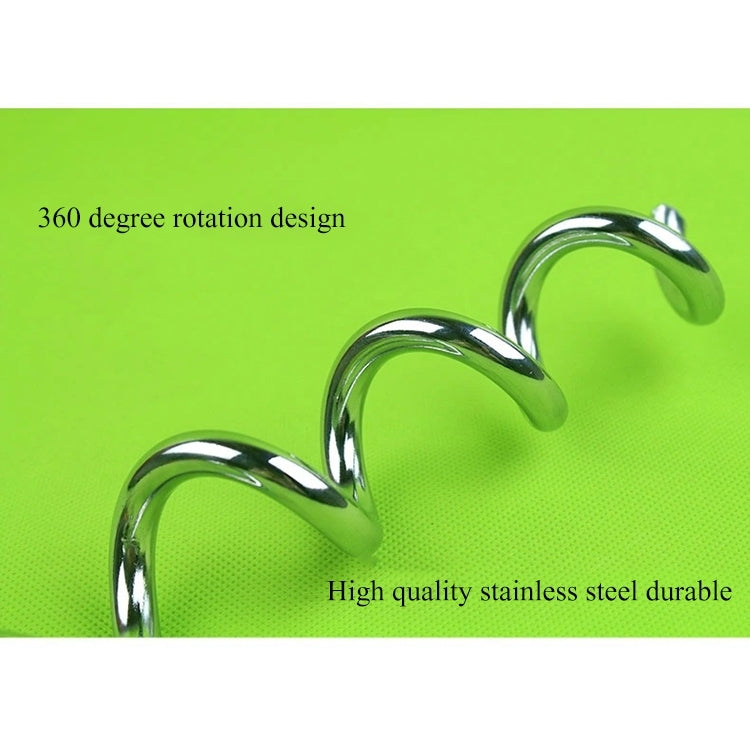 Stainless Steel Dog Spiral Tie Out 360 Degree Rotation Anti Wrap Fixed Pile Outdoor Camping Stake, Size:42cm*8mm, Size:42cm*8mm