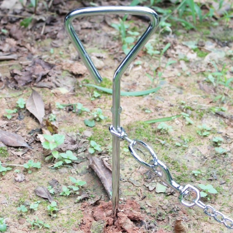 Stainless Steel Dog Spiral Tie Out 360 Degree Rotation Anti Wrap Fixed Pile Outdoor Camping Stake, Size:42cm*8mm, Size:42cm*8mm