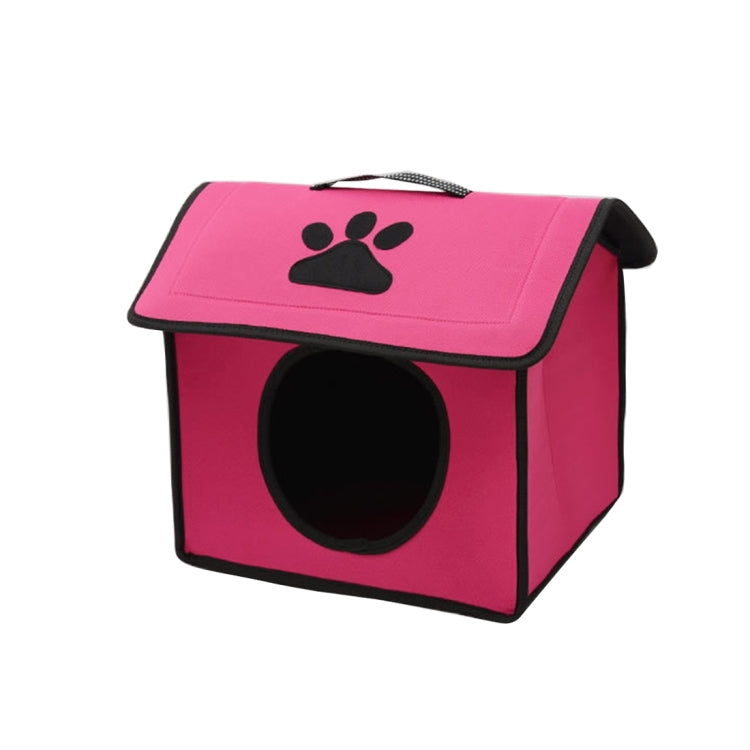 EVA Material Folding Removable Pet House Nest, L, Size: 45.0 x 35.0 x 40.0cm, Size: L (Magenta)
