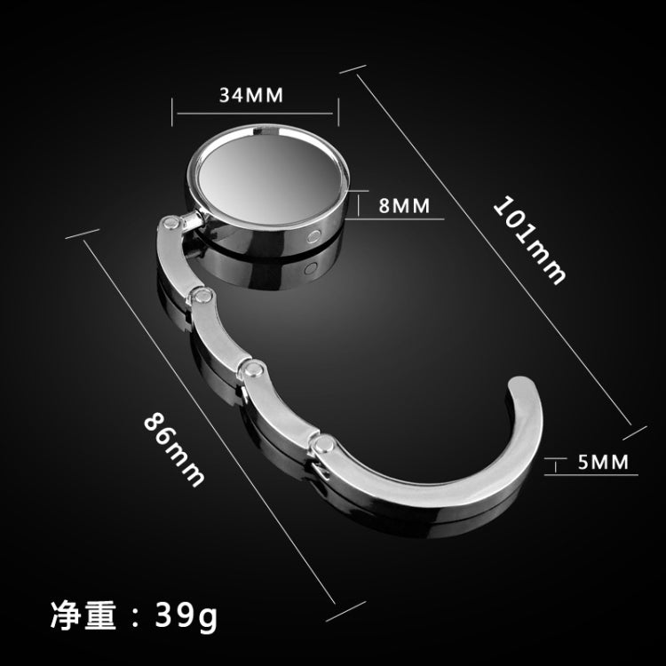 5 PCS Round Folding Hook Bag Hanger, Length:10.1cm, Random Color Delivery, Bag Hanger