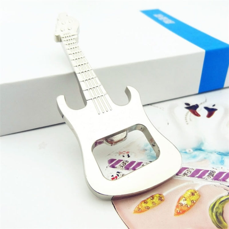 5 PCS Multi-function Guitar Bottle Opener Key Chain Car Key Pendant, Size: 8.5x3.5cm, Guitar shape