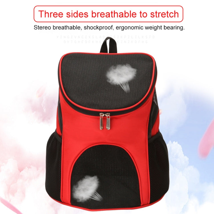 Portable Folding Nylon Breathable Pet Carrier Backpack, Size: 33 x 30 x 24cm, Size: 33 x 30 x 24cm Black, Size: 33 x 30 x 24cm Coffee, Size: 33 x 30 x 24cm Blue, Size: 33 x 30 x 24cm Red