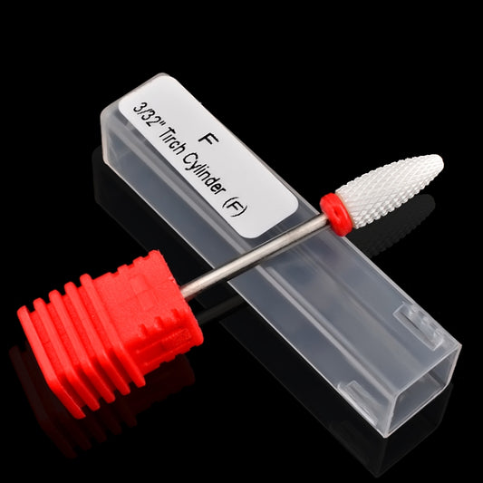 Nail Ceramic Cylindrical Corn Shape Electric Power Grinding Head, Size: 49*6mm