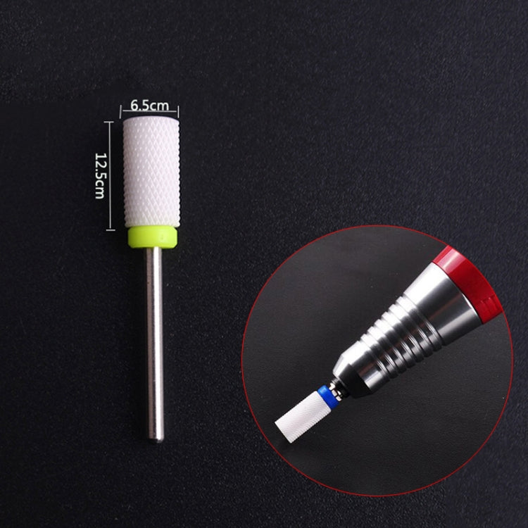 Nail Ceramic Cylindrical Electric Power Grinding Head, Size: 40.5*6.5mm, Size: 40.5*6.5mm