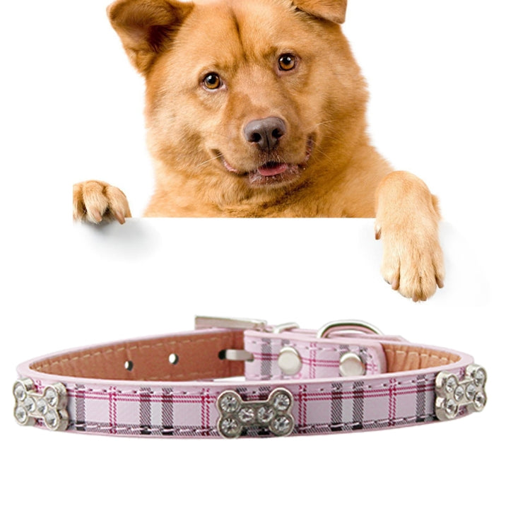 PU Leather with Bone Designs Pet Dog Collar Pet Products, Size: L, 2.5 * 51cm, Size: L