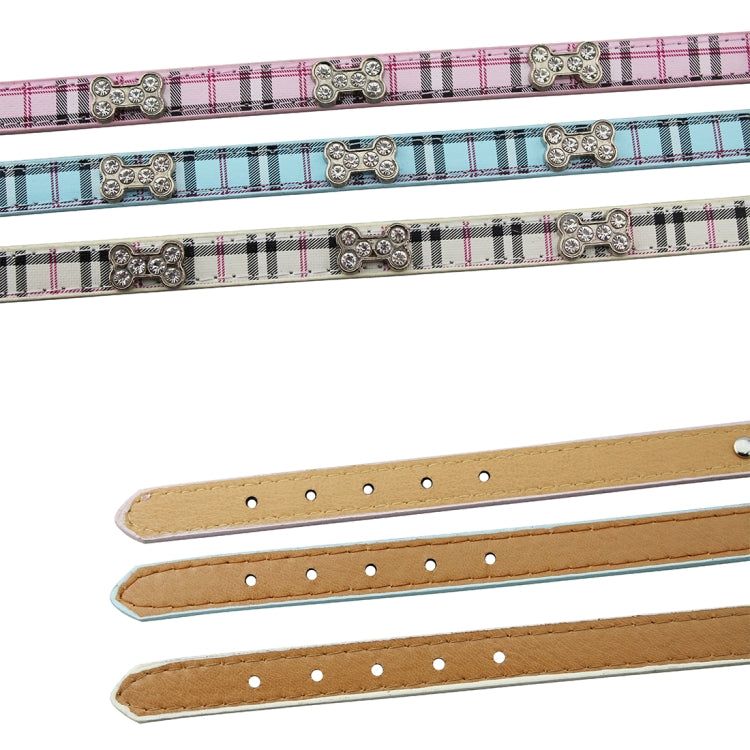 PU Leather with Bone Designs Pet Dog Collar Pet Products, Size: L, 2.5 * 51cm, Size: L