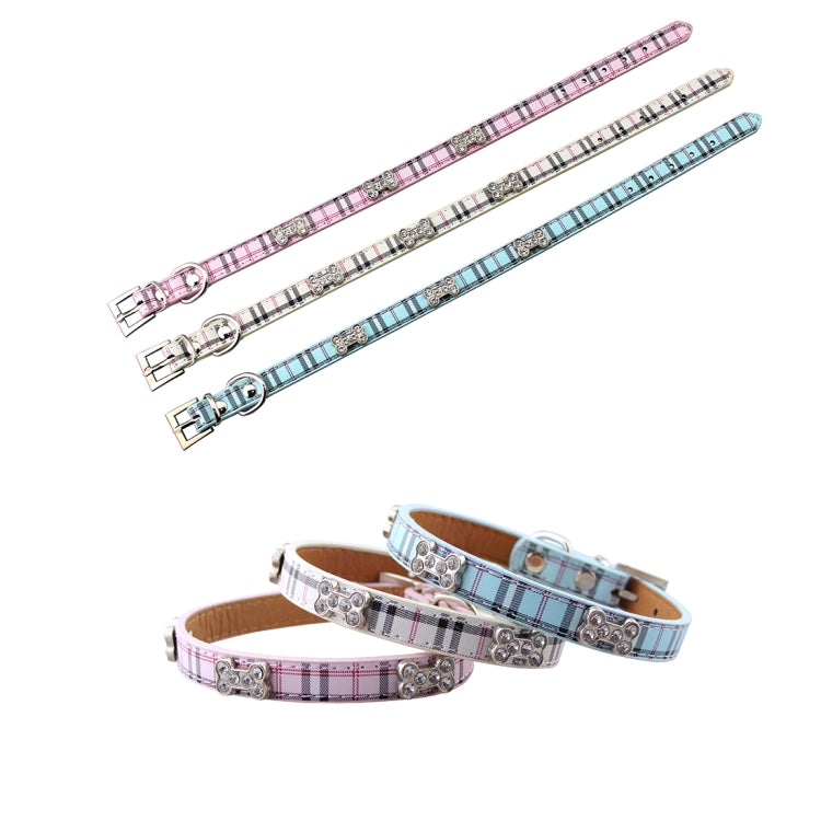 PU Leather with Bone Designs Pet Dog Collar Pet Products, Size: L, 2.5 * 51cm, Size: L