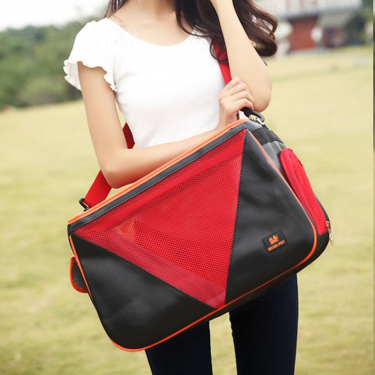 DODOPET MG-866 Portable Pet Handbag Shoulder Bag for Cat / Dog and Other Pets Large , Size : 50*30*19cm, Size: L Red