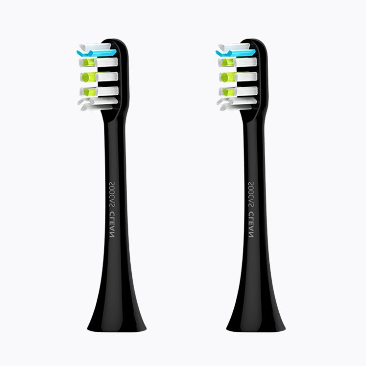 2 PCS Original Xiaomi Youpin General Cleaning Replacement Brush Heads for Xiaomi Soocare Sonic Electric Toothbrush (HC7711W), General Cleaning White, General Cleaning Black