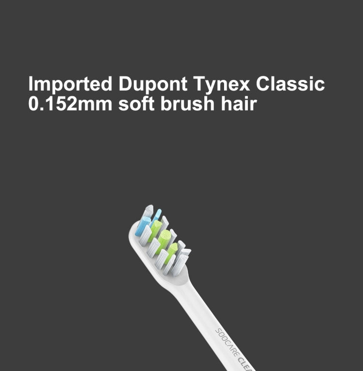 2 PCS Original Xiaomi Youpin General Cleaning Replacement Brush Heads for Xiaomi Soocare Sonic Electric Toothbrush (HC7711W), General Cleaning White, General Cleaning Black