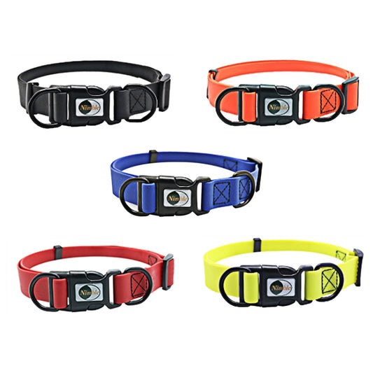 PVC Material Waterproof Adjustable Dual Loop Pet Dogs Collar, Suitable for Ferocious Dogs, Size: L, Collar Size: 39-63 cm