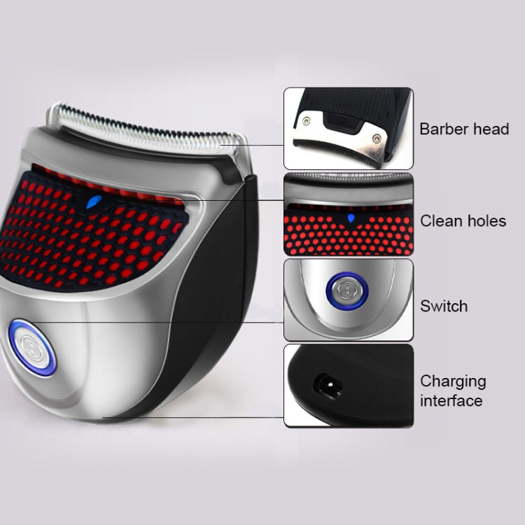 HJ-2018 Men Electric Shaver Fader Self-help Hair Clipper with Wai Cloth + Sponge, Standard Version, CN Plug, with Wai Cloth + Sponge