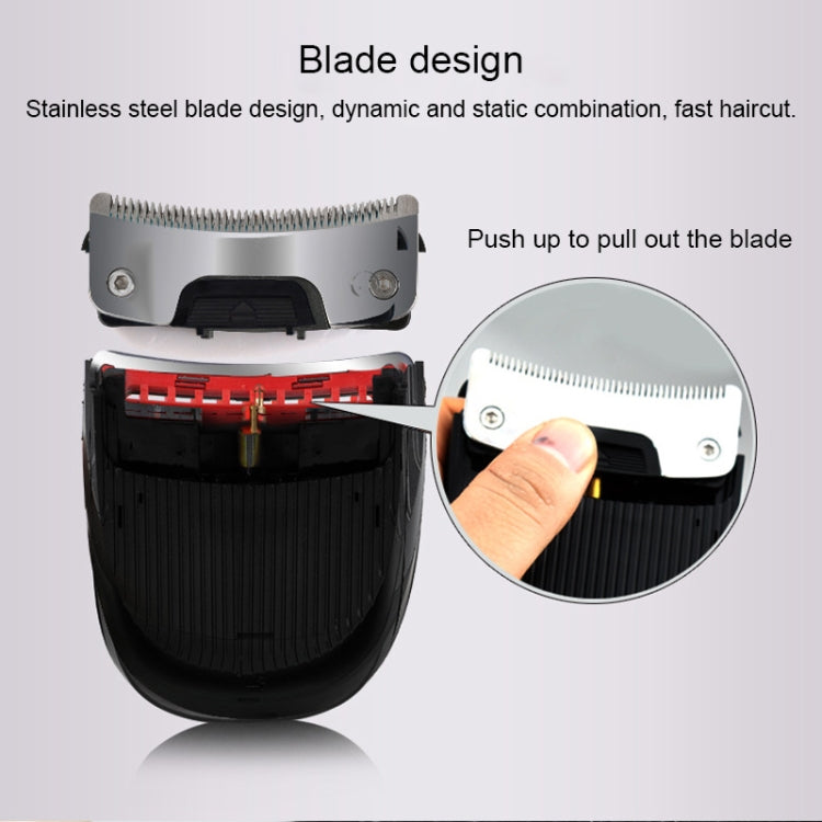 HJ-2018 Men Electric Shaver Fader Self-help Hair Clipper with Wai Cloth + Sponge, Standard Version, CN Plug, with Wai Cloth + Sponge