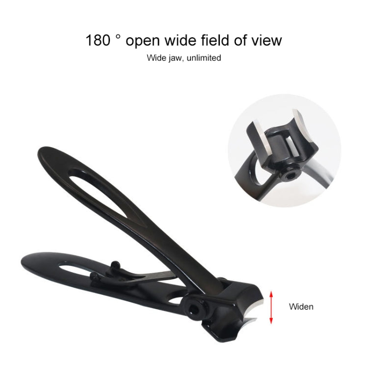 Nail Art Tool Nail Clipper Stainless Steel Nail Nipper, Size: S, 6.9 x 1.3cm, Size: 6.9 x 1.3cm (Black)