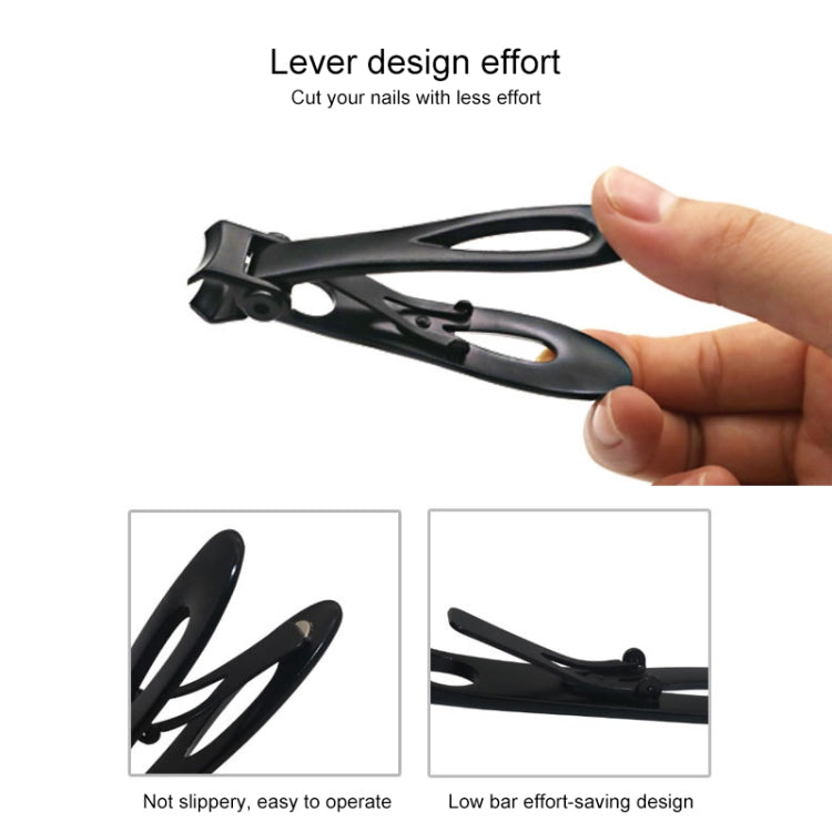 Nail Art Tool Nail Clipper Stainless Steel Nail Nipper, Size: S, 6.9 x 1.3cm, Size: 6.9 x 1.3cm (Black)