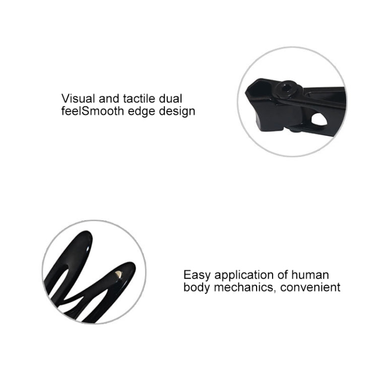 Nail Art Tool Nail Clipper Stainless Steel Nail Nipper, Size: S, 6.9 x 1.3cm, Size: 6.9 x 1.3cm (Black)