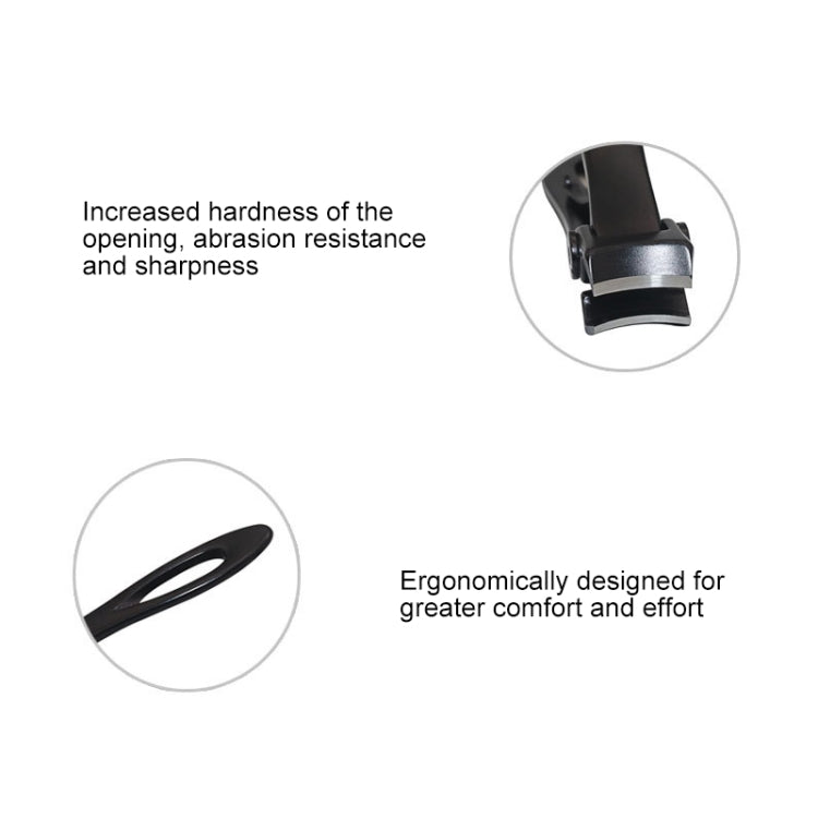 Nail Art Tool Nail Clipper Stainless Steel Nail Nipper, Size: S, 6.9 x 1.3cm, Size: 6.9 x 1.3cm (Black)