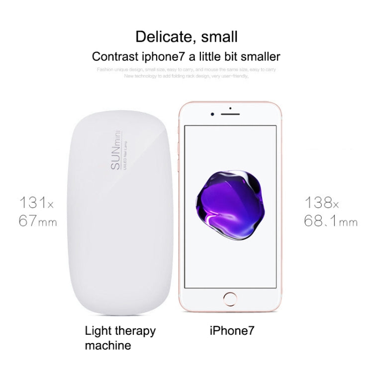 SUN mini 2 6W UV + LED USB Nail Lamp Fingernail Gel Curing Dryer