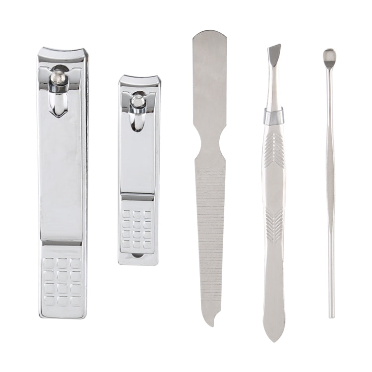 5 In 1 Classic Fashion Nail Care Clipper Pedicure Manicure Kits, 5 In  1