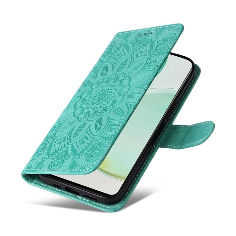 For Huawei nova 11i / Maimang 20 5G / Enjoy 60 Pro Embossed Sunflower Leather Phone Case