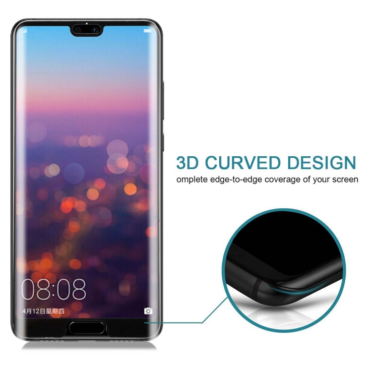 For Huawei P20 0.3mm 9H Surface Hardness 3D Full Screen Tempered Glass Film, For P20