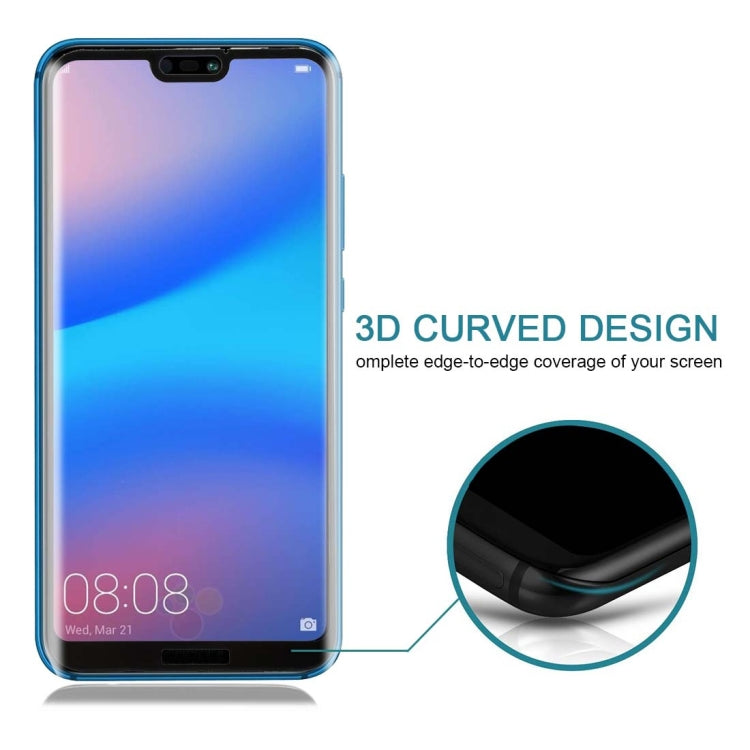For Huawei P20 Lite 0.3mm 9H Surface Hardness 3D Full Screen Tempered Glass Film, For P20 Lite