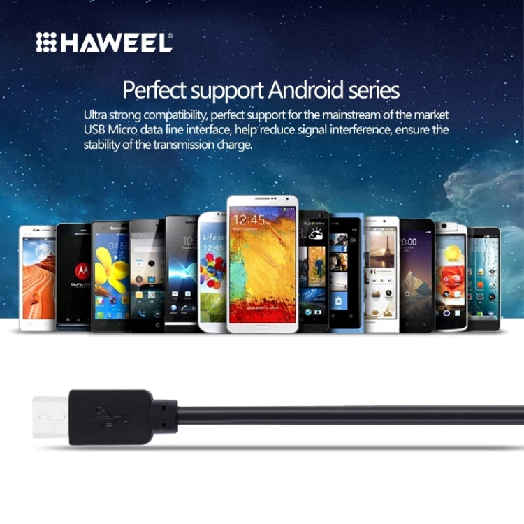 HAWEEL 3m High Speed Micro USB to USB Data Sync Charging Cable For Samsung, Xiaomi, Huawei, LG, HTC, The Devices with Micro USB Port, Micro USB 3m
