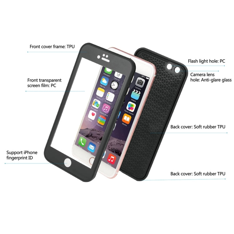HAWEEL for iPhone 6 Plus & 6s Plus Tridimensional Diamond Pattern 3ATM Life Waterproof Protective Case, For 6P & 6sP (3ATM)